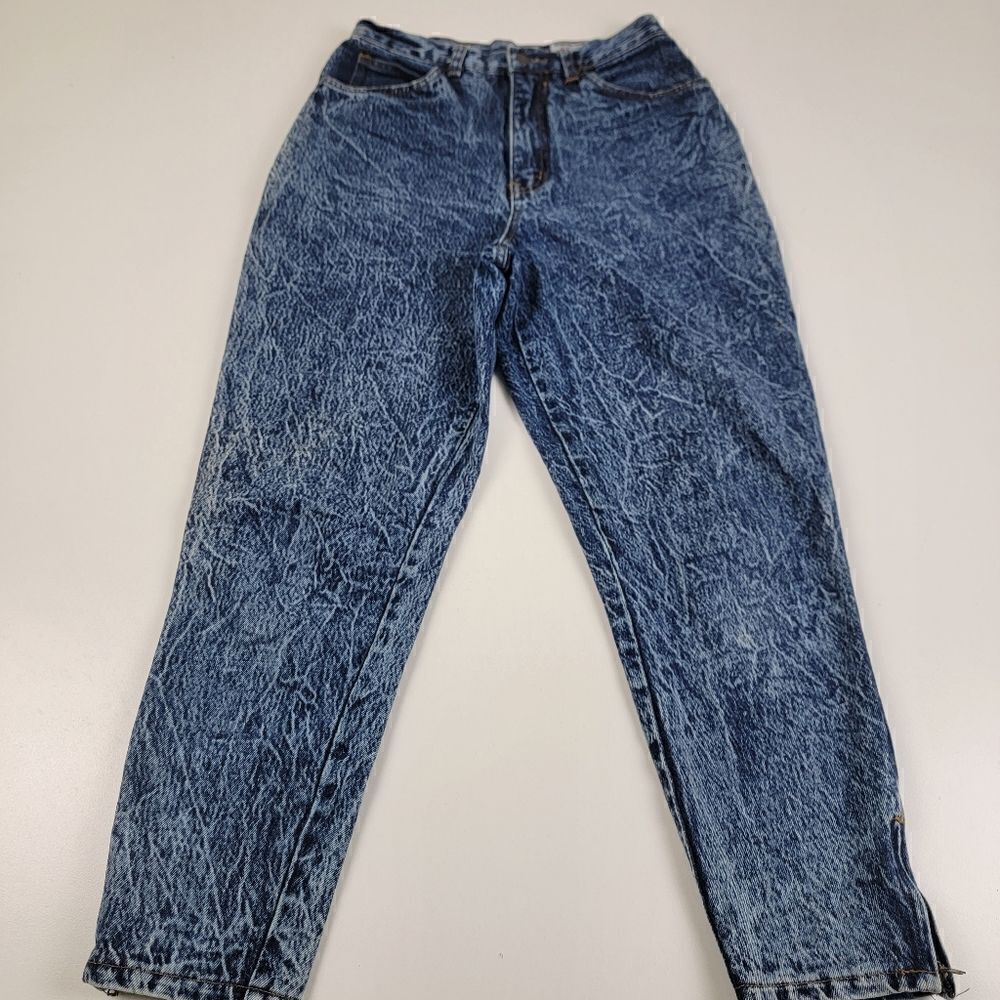 Vtg Woman's International Stefano 80's Acid Wash Highwaisted Mom Jeans sz‎ 12 P